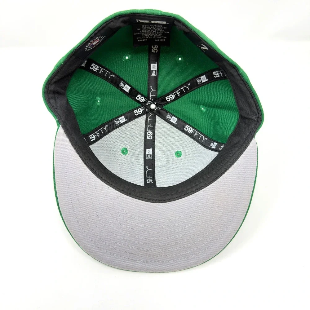 New Era 59FIFTY New York Yankees Fitted Hat Green White Size 7 - Picture 4 of 8